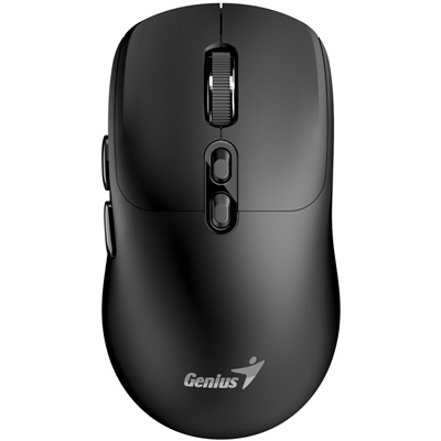 Genius AI Copilot Wireless Bluetooth Silent Mouse, Blutooth & 2.4 GHz, Adjustable DPI levels up to 16000 DPI, 7 Button with Scroll Wheel, Black
