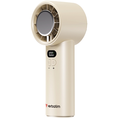 Verbatim (32343) Cool 'n' Go Ice Touch Handheld Fan - White/Silver